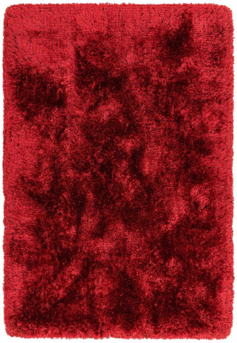 Covor pufos rosu lucrat manual modern model uni Plush Red 75 mm 200x300 cm PLUS200300REDD
