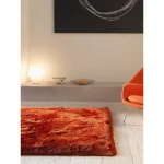 Covor pufos lucrat manual modern model uni Plush Rust 75 mm 160x230 cm PLUS160230RUST