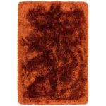 Covor pufos lucrat manual modern model uni Plush Rust 75 mm 160×230 cm PLUS160230RUST