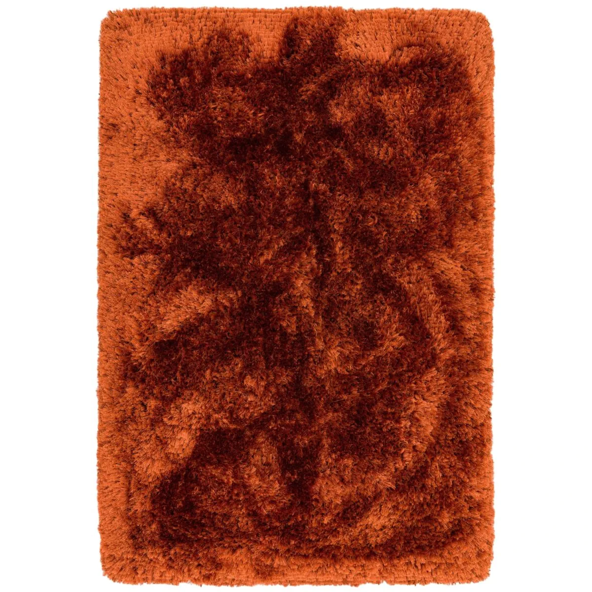 Covor pufos lucrat manual modern model uni Plush Circle Rust 75 mm 150x150 cm PLUS150150RUST