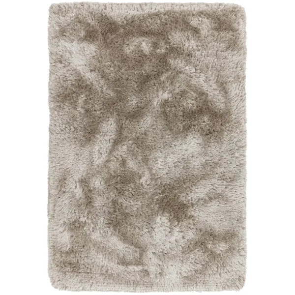 Covor pufos sand lucrat manual modern model uni Plush Sand 75 mm 70x140 cm PLUS070140SAND