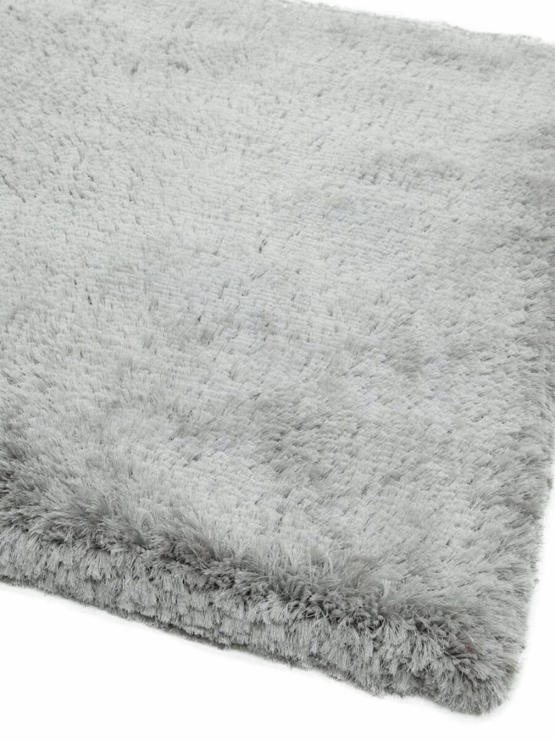 Covor pufos argintiu lucrat manual modern model uni Plush Silver 75 mm 120x170 cm PLUS120170SILV - imagine 3