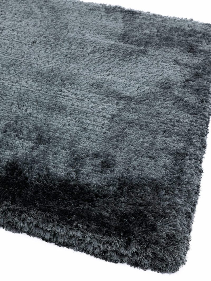 Covor pufos gri lucrat manual modern model uni Plush Slate 75 mm 160x230 cm PLUS160230SLAT - imagine 3