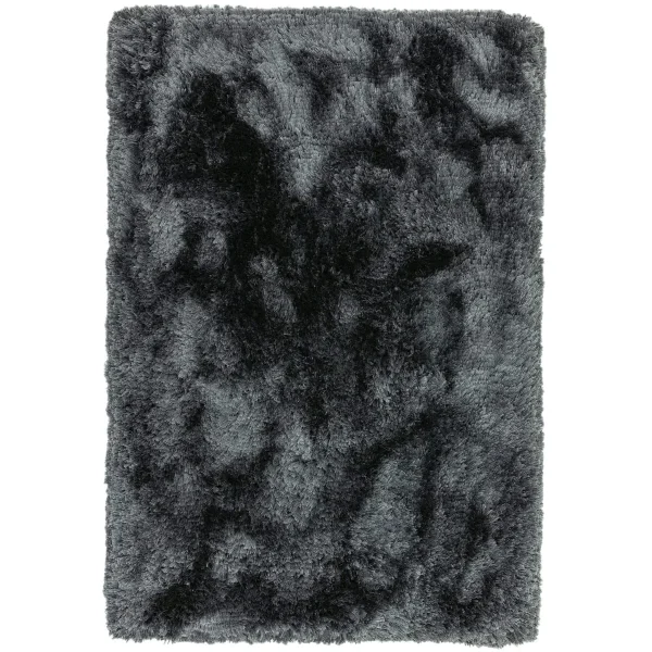 Covor pufos gri lucrat manual modern model uni Plush Slate 75 mm 160x230 cm PLUS160230SLAT