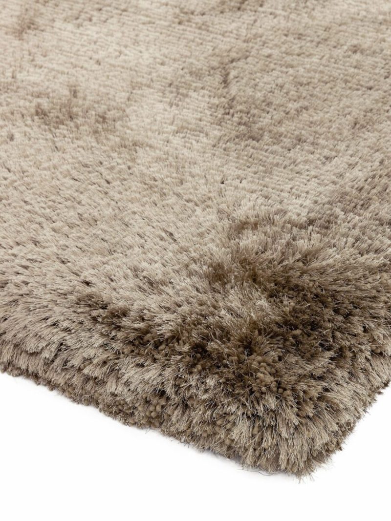 Covor pufos taupe lucrat manual modern model uni Plush Taupe 75 mm 120x170 cm PLUS120170TAUP - imagine 3