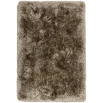 Covor pufos taupe lucrat manual modern model uni Plush Circle Taupe 75 mm 150×150 cm PLUS150150TAUP