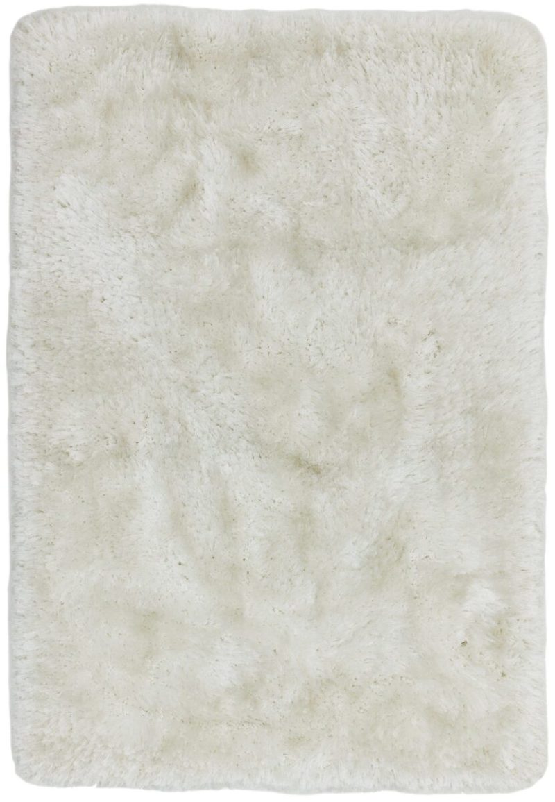 Covor pufos alb lucrat manual modern model uni Plush White 75 mm 140x200 cm PLUS140200WHIT - imagine 2