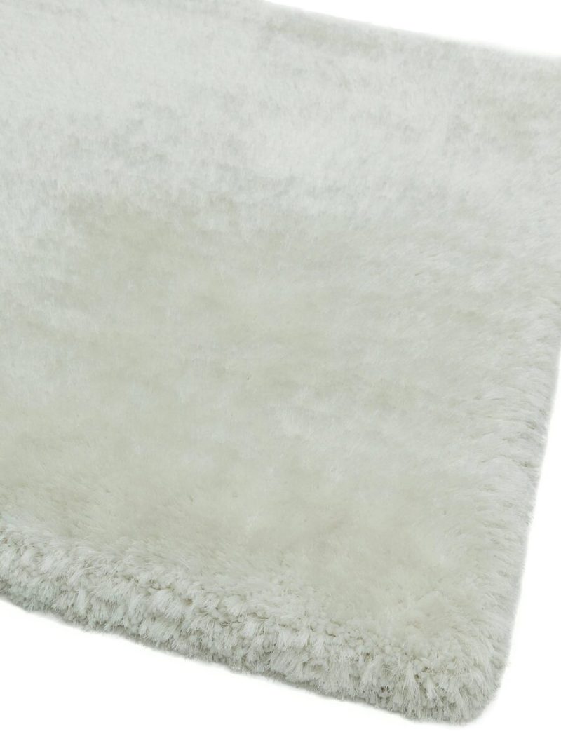 Covor pufos alb lucrat manual modern model uni Plush White 75 mm 140x200 cm PLUS140200WHIT - imagine 3