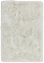 Covor pufos alb lucrat manual modern model uni Plush White 75 mm 140x200 cm PLUS140200WHIT