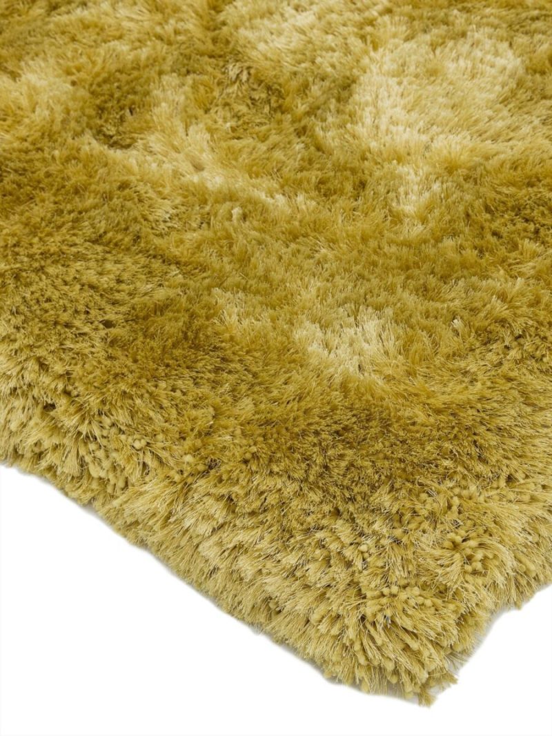 Covor pufos galben lucrat manual modern model uni Plush Yellow 75 mm 200x300 cm PLUS200300YELL - imagine 3