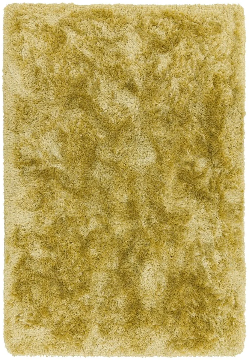 Covor pufos galben lucrat manual modern model uni Plush Yellow 75 mm 200×300 cm PLUS200300YELL