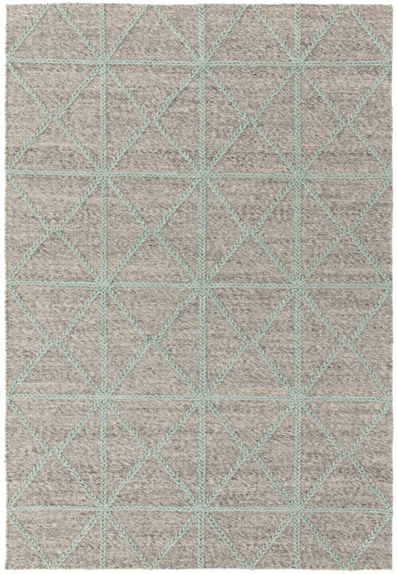 Covor pufos mint lucrat manual modern model uni Prism Mint 75 mm 120x170 cm PRIS120170MINT - imagine 2