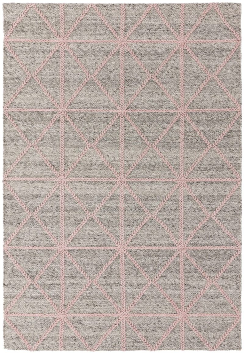 Covor pufos roz lucrat manual modern model uni Prism Pink 75 mm 200x290 cm PRIS200290PINK - imagine 2
