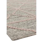 Covor pufos roz lucrat manual modern model uni Prism Pink 75 mm 200x290 cm PRIS200290PINK
