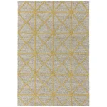 Covor pufos galben lucrat manual modern model uni Prism Yellow 75 mm 160x230 cm PRIS160230YELL