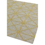 Covor pufos galben lucrat manual modern model uni Prism Yellow 75 mm 120x170 cm PRIS120170YELL