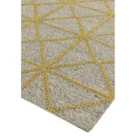 Covor pufos galben lucrat manual modern model uni Prism Yellow 75 mm 160x230 cm PRIS160230YELL