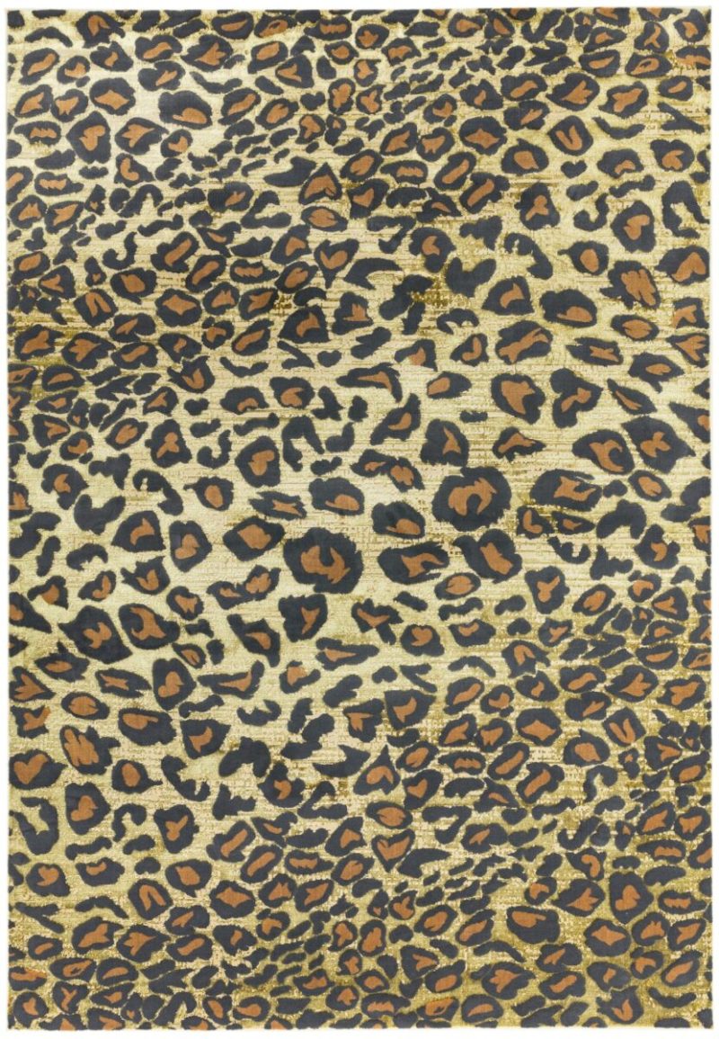 Covor lucrat manual modern model animal print Quantum Leopard 8 mm 120x170 cm QUAN120170QU01 - imagine 2