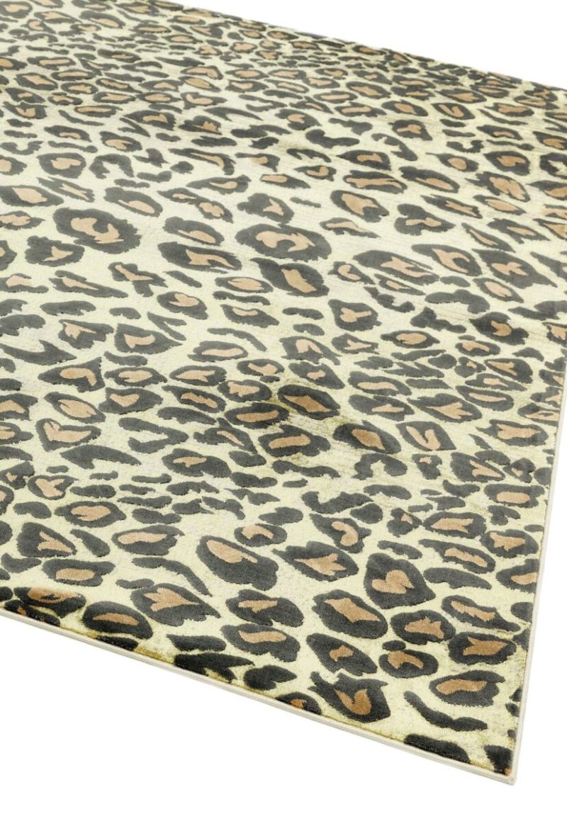 Covor lucrat manual modern model animal print Quantum Leopard 8 mm 120x170 cm QUAN120170QU01 - imagine 3
