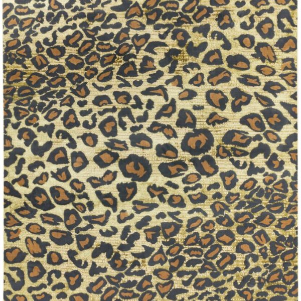 Covor lucrat manual modern model animal print Quantum Leopard 8 mm 160x230 cm QUAN160230QU01