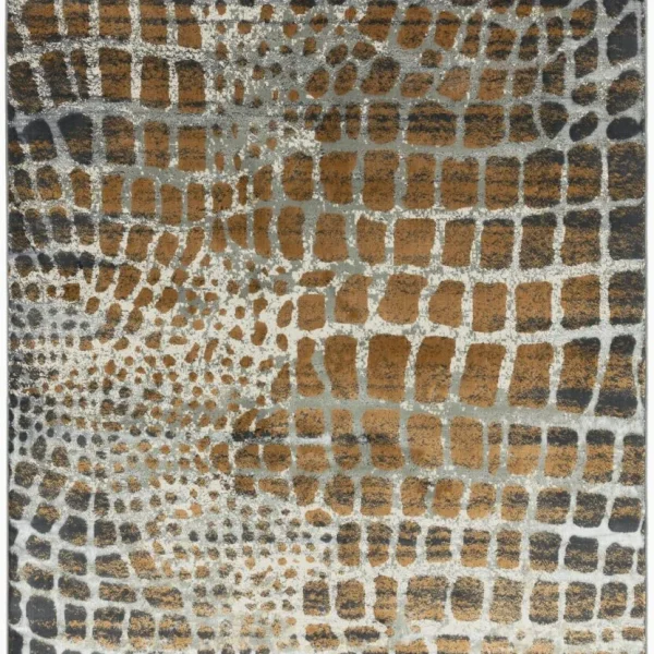 Covor lucrat manual modern model animal print Quantum Giraffe 8 mm 80x150 cm QUAN080150QU02