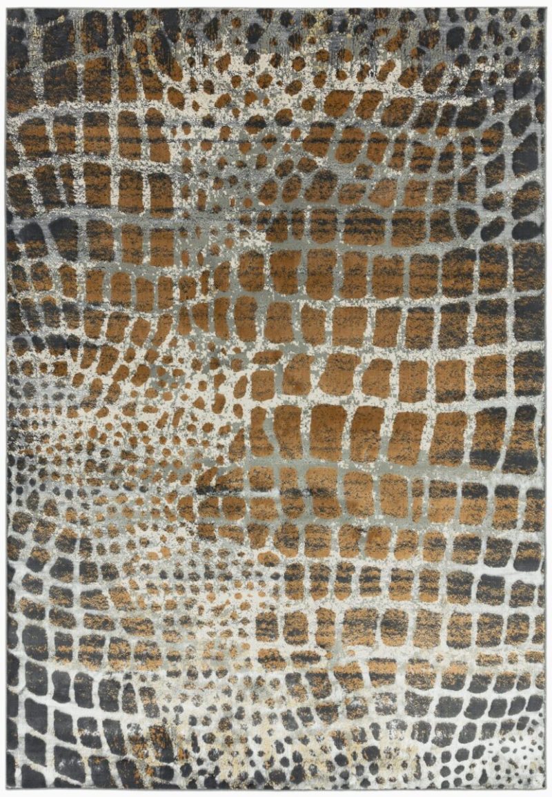 Covor lucrat manual modern model animal print Quantum Giraffe 8 mm 80x150 cm QUAN080150QU02 - imagine 2
