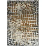 Covor lucrat manual modern model animal print Quantum Giraffe 8 mm 80×150 cm QUAN080150QU02