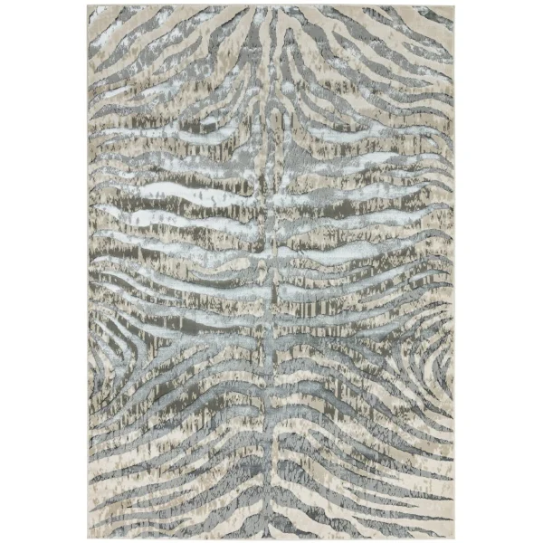 Covor lucrat manual modern model animal print Quantum Zebra 8 mm 120x170 cm QUAN120170QU04