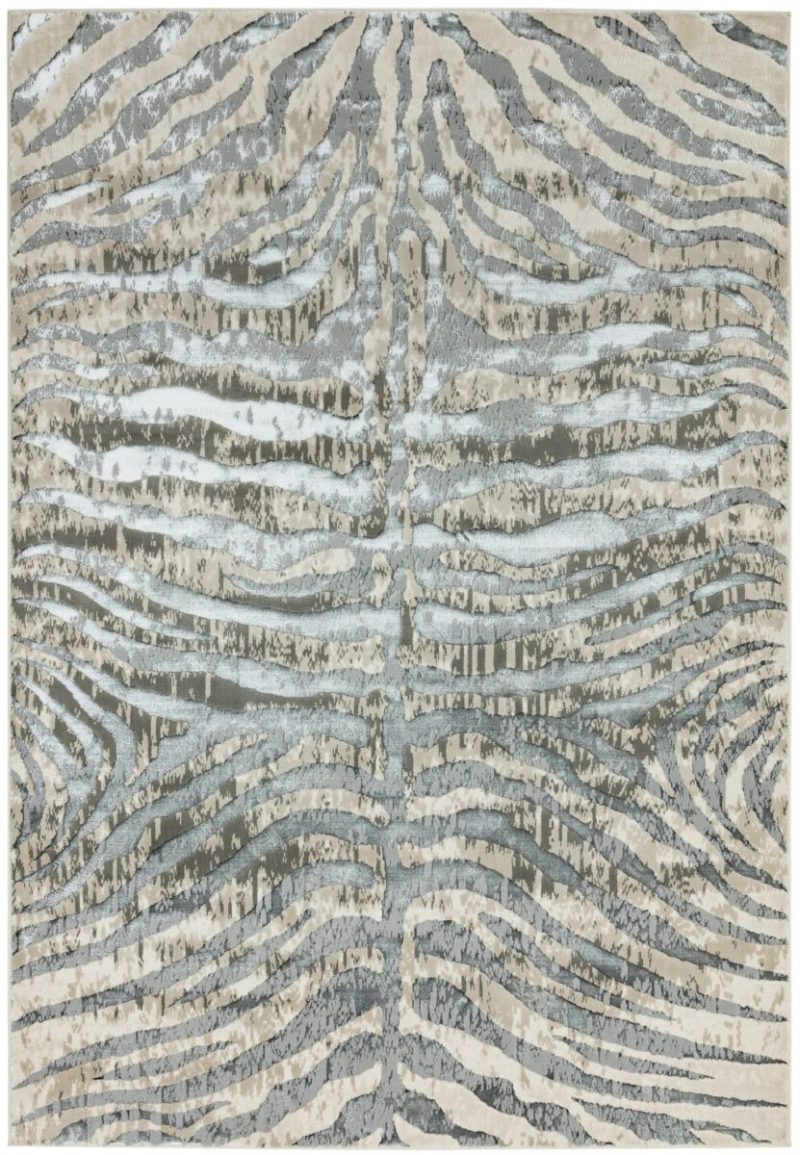 Covor lucrat manual modern model animal print Quantum Zebra 8 mm 120x170 cm QUAN120170QU04