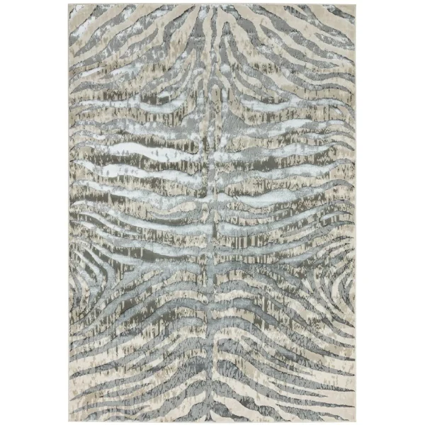 Covor lucrat manual modern model animal print Quantum Zebra 8 mm 200x290 cm QUAN200290QU04
