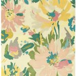Covor pufos din lână lucrat manual modern model geometric abstract Reef Floral Pink Multi 10 mm 160×230 cm REEF1602300010