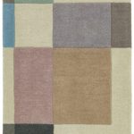 Covor pufos din lână lucrat manual modern model geometric abstract Reef Runner Blocks Pastel 10 mm 66×200 cm REEF0662000017
