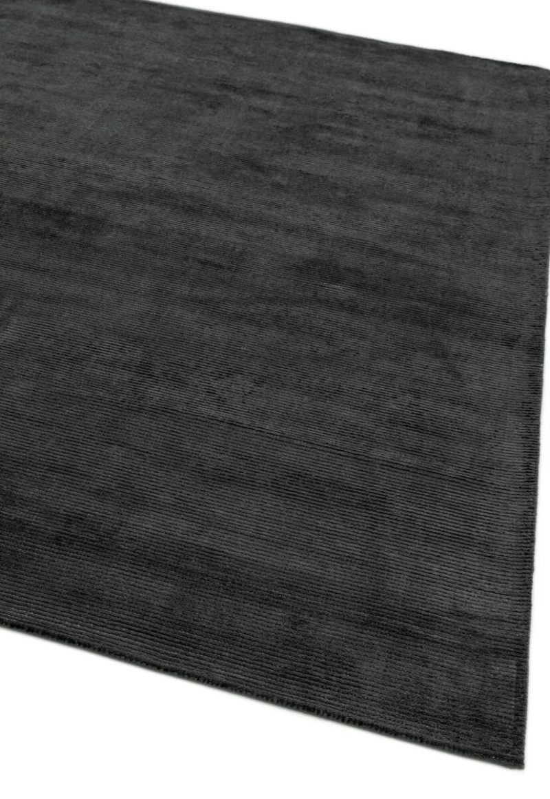 Covor pufos gri lucrat manual modern model uni Reko Charcoal 5 mm 200x300 cm REKO200300CHAR - imagine 3