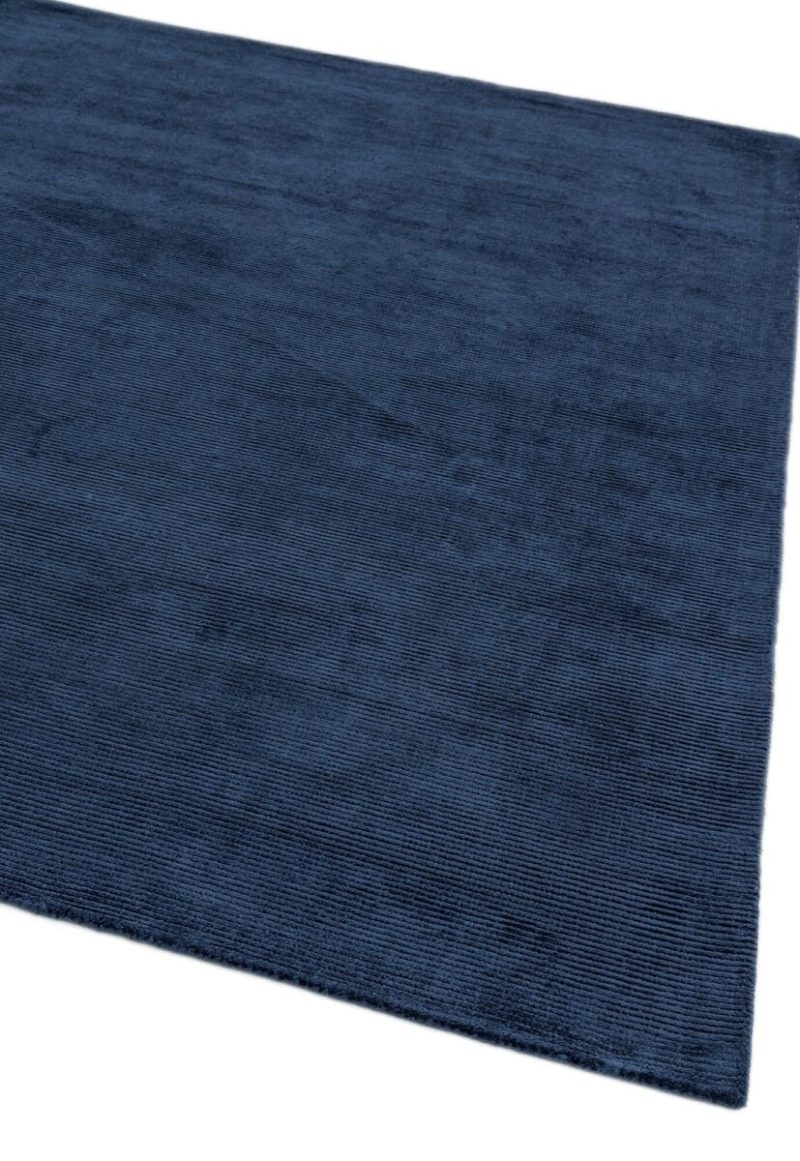 Covor pufos navy lucrat manual modern model uni Reko Navy 5 mm 200x300 cm REKO200300NAVY - imagine 4