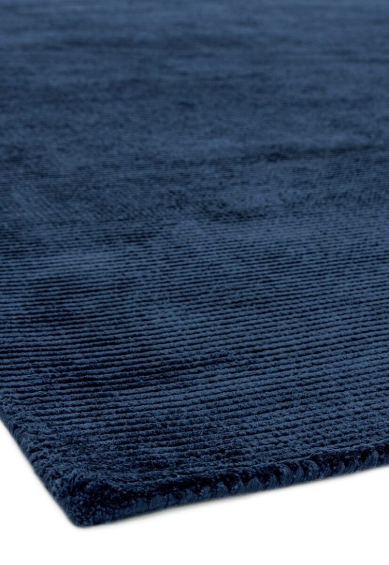 Covor pufos navy lucrat manual modern model uni Reko Navy 5 mm 200x300 cm REKO200300NAVY - imagine 8