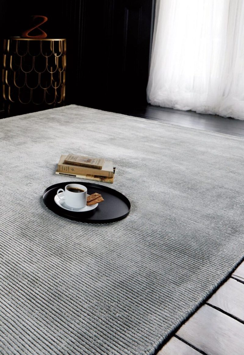 Covor pufos argintiu lucrat manual modern model uni Reko Silver 5 mm 160x230 cm REKO160230SILV - imagine 3