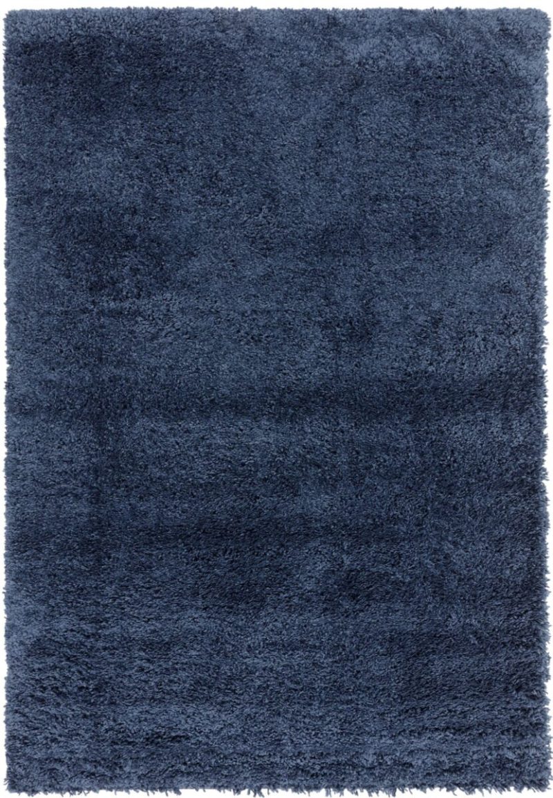 Covor pufos, dormitor living, modern, albastru, model uni, Ritchie Blue, Asiatic London, 80x150 cm - imagine 2