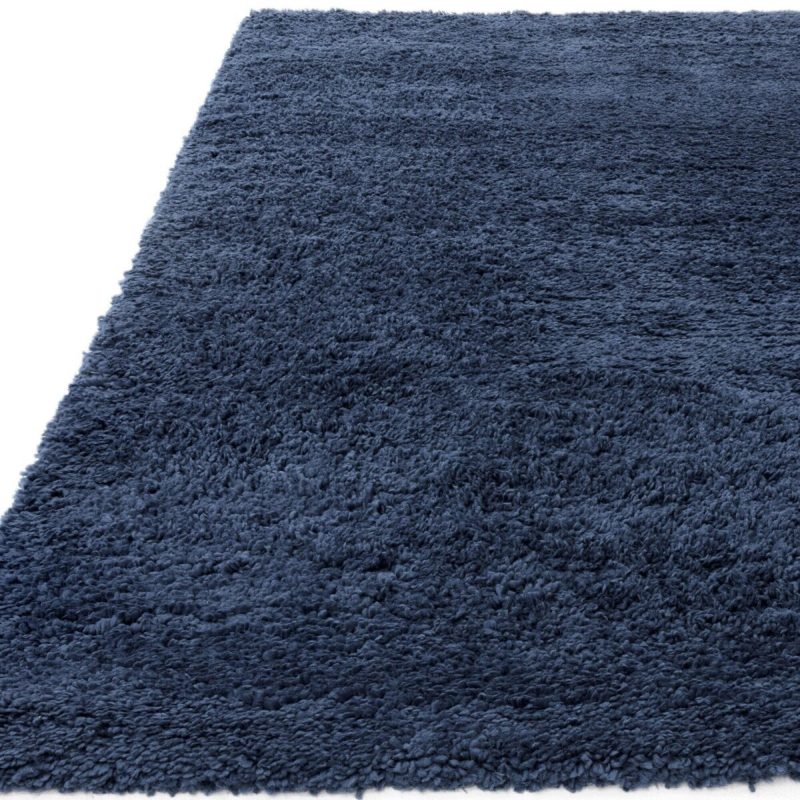 Covor pufos, dormitor living, modern, albastru, model uni, Ritchie Blue, Asiatic London, 80x150 cm - imagine 4