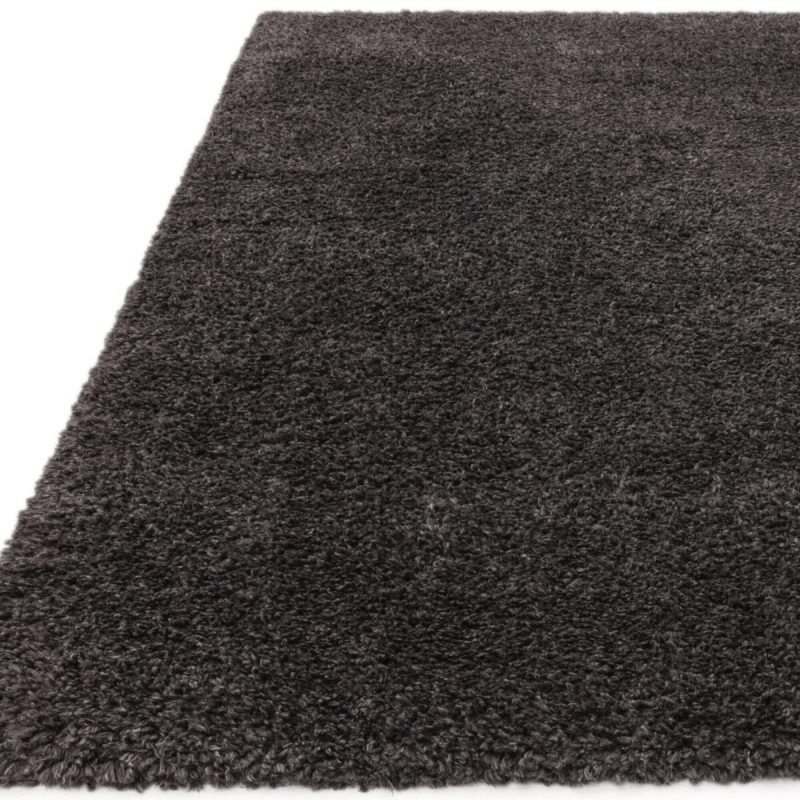 Covor pufos gri modern model uni Ritchie Charcoal 50 mm 160x230 cm RITC160230CHAR - imagine 3
