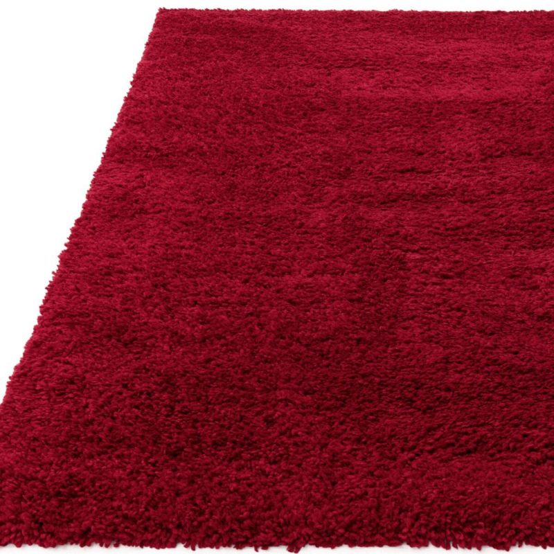 Covor pufos rosu modern model uni Ritchie Red 50 mm 120x170 cm RITC120170REDD - imagine 3