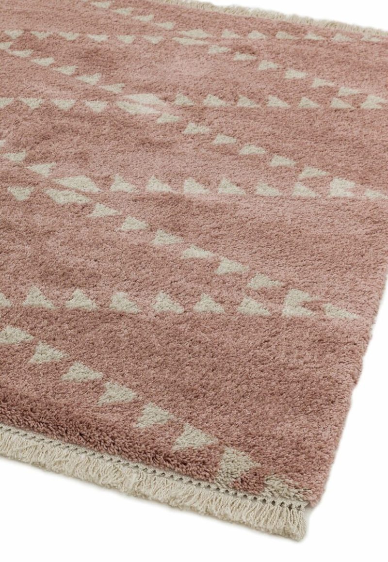 Covor pufos roz modern model geometric tribal Rocco PINK 30 mm 160x230 cm ROCC1602300001 - imagine 3