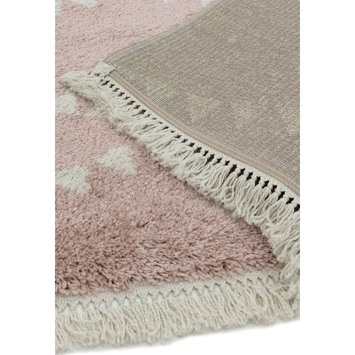 Covor pufos roz modern model geometric tribal Rocco PINK 30 mm 120x170 cm ROCC1201700001