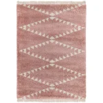 Covor pufos roz modern model geometric tribal Rocco PINK 30 mm 160×230 cm ROCC1602300001