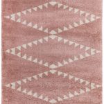 Covor pufos roz modern model geometric tribal Rocco PINK 30 mm 200×290 cm ROCC2002900001