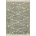 Covor pufos verde modern model geometric tribal Rocco GREEN 30 mm 120×170 cm ROCC1201700002
