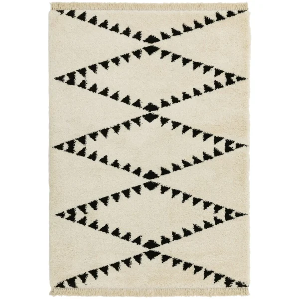 Covor pufos crem modern model geometric tribal Rocco CREAM 30 mm 200x290 cm ROCC2002900003