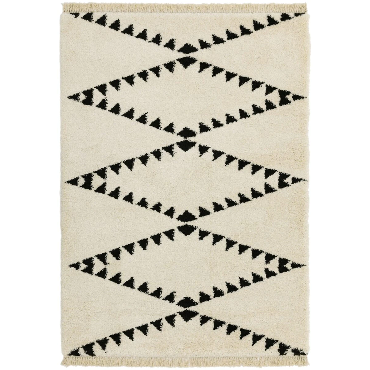 Covor pufos crem modern model geometric tribal Rocco CREAM 30 mm 200x290 cm ROCC2002900003