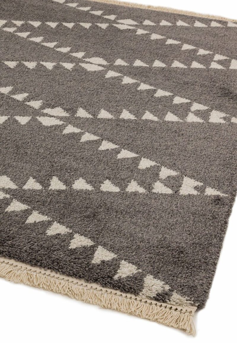 Covor pufos gri modern model geometric tribal Rocco CHARCOAL 30 mm 120x170 cm ROCC1201700004 - imagine 3