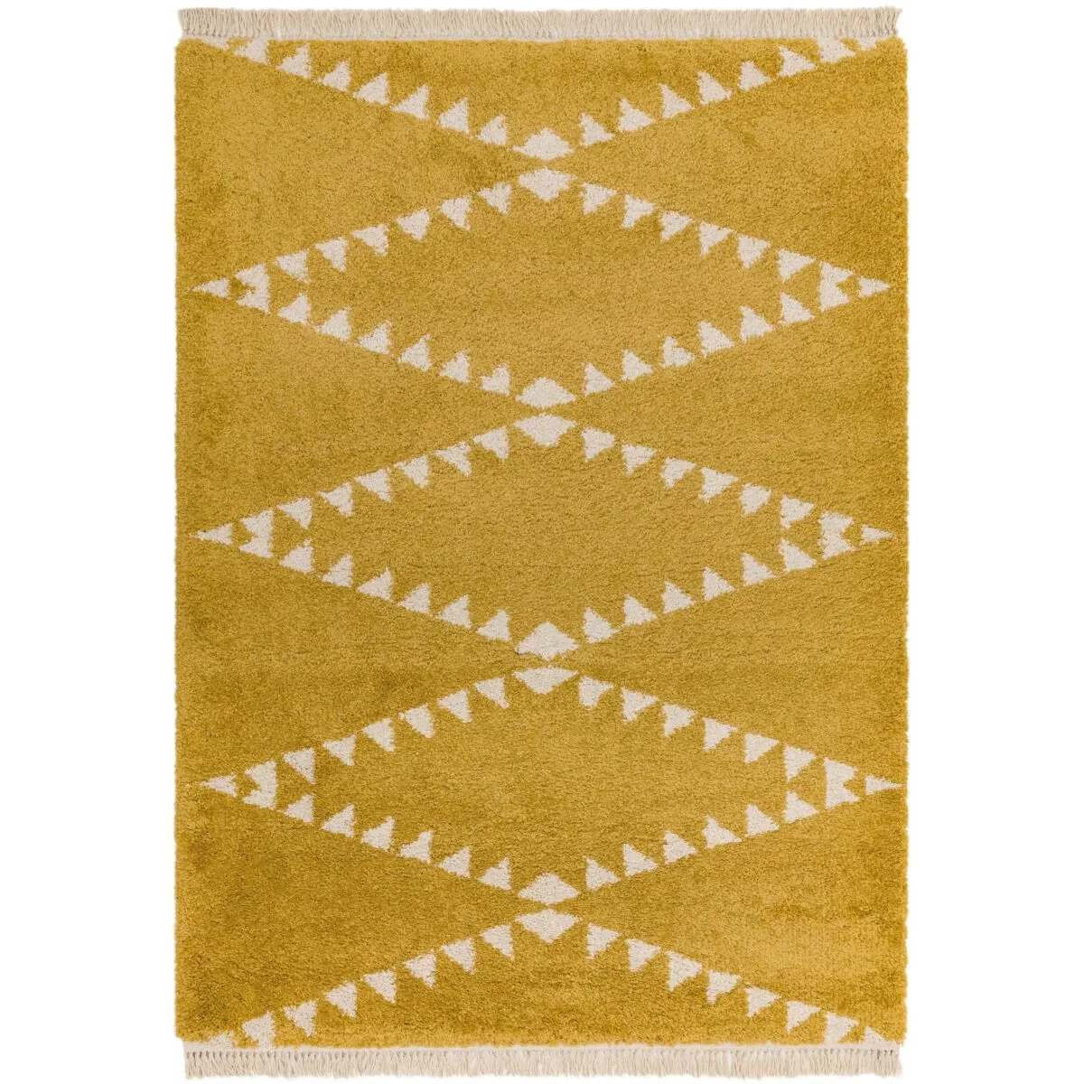 Covor pufos mustar modern model geometric tribal Rocco MUSTARD 30 mm 120x170 cm ROCC1201700005