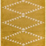 Covor pufos mustar modern model geometric tribal Rocco MUSTARD 30 mm 120×170 cm ROCC1201700005
